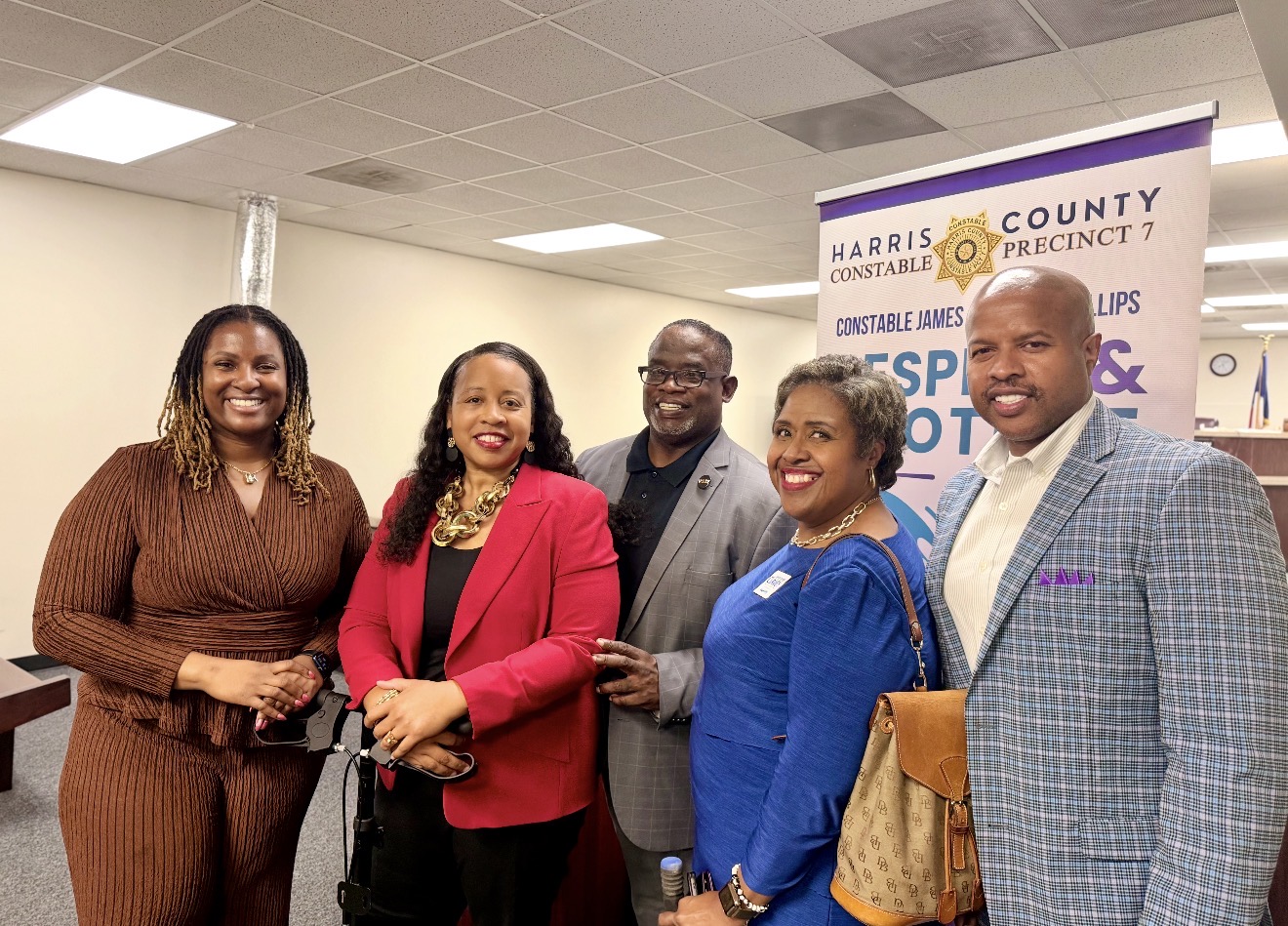 Carvana with community leaders at Harris County Constable Precinct 7 event