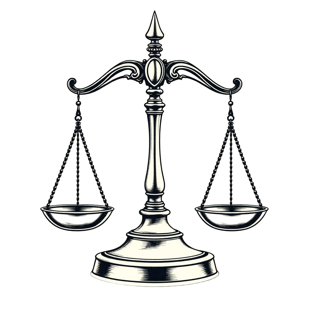 Brass scales of justice
